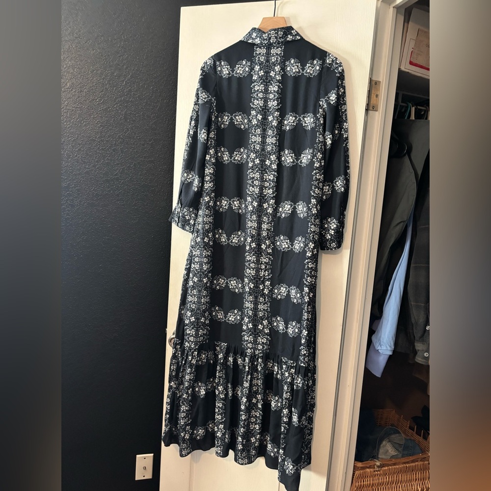 Hyacinth house navy floral miller maxi shirt dress - Picture 8 of 10